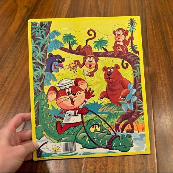 Vintage Jungle Monkey Cardboard 16 piece puzzle - Picture 2 of 3